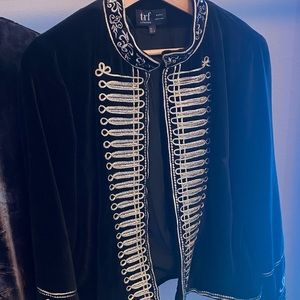 Zara Velvet Military Jacket